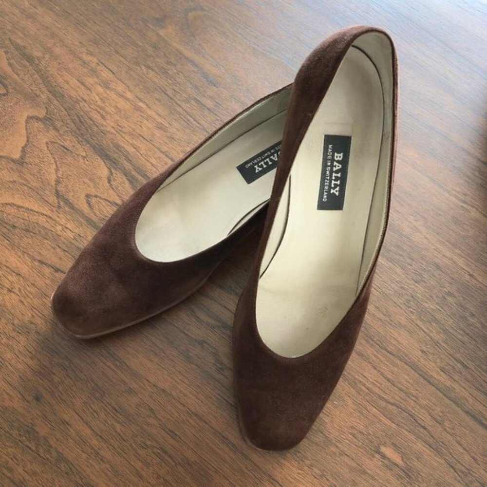 Bally Made in Switzerland Authentic Classic Suede Shoes Brown Size 65
